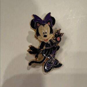 Purple and Black Minnie Mouse Halloween Pin